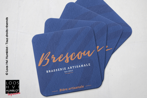 Impression sous-bock pour la Brasserie Brescou