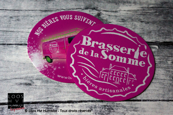 Impression sous bock personnalise Brasserie de la Somme