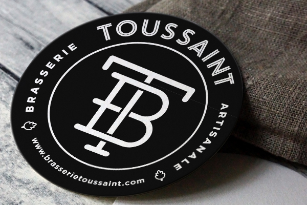 Sous-bock imprimé pour la Brasserie Toussaint à Paris
