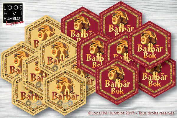 Sous-bock imprimé Barbarbok pour la Brasserie Lefèbvre en Belgique Imprimeries Loos Hvi Humblot