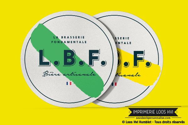 Impression de dessous de verre sousbock pour LBF - Imprimeries Loos Hvi Humblot