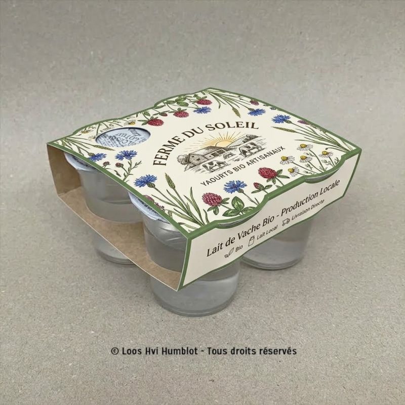 Impression personnalisée d'emballage de pot de yaourts en carton